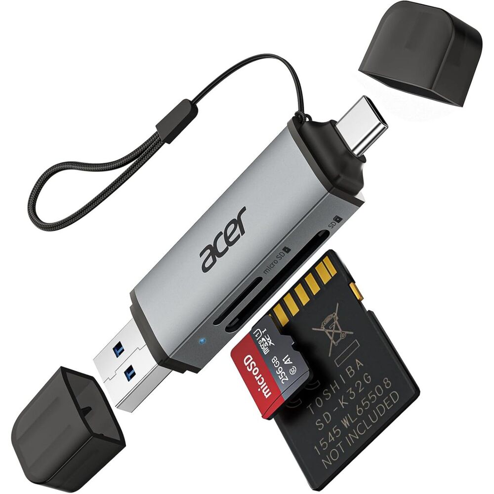 Acer USB C SD Card Reader Dual Slot Type-C Micro SD Memory Adapter